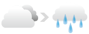 くもり のち一時 雨