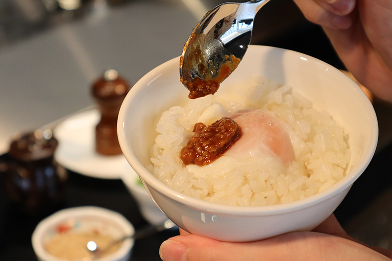 朝食のこだわり　たまごがけ