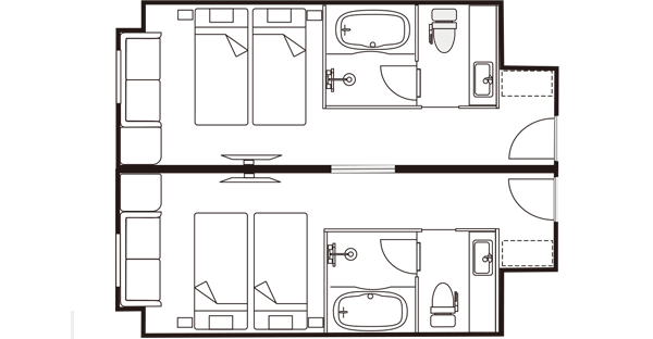 スーペリアツインコネクティング レイアウト図